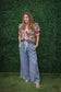 Caroline Floral Ruffle Trim Blouse