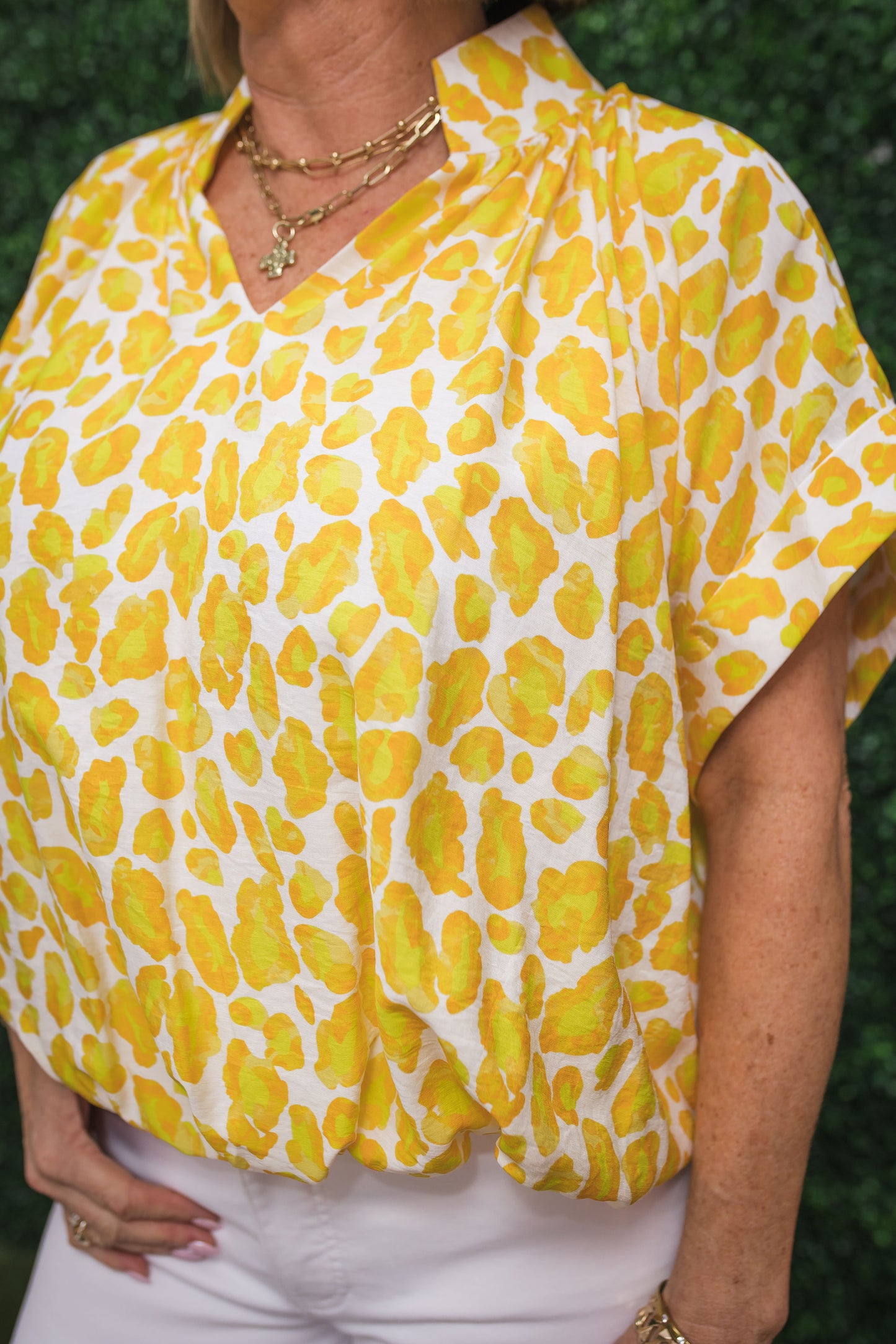 Leopard Print Cap Sleeve
