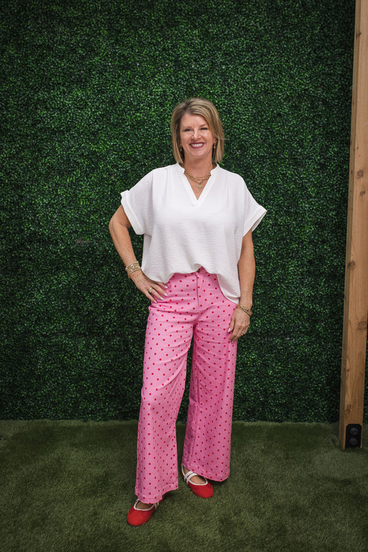 Polkadot Wide Leg Pants