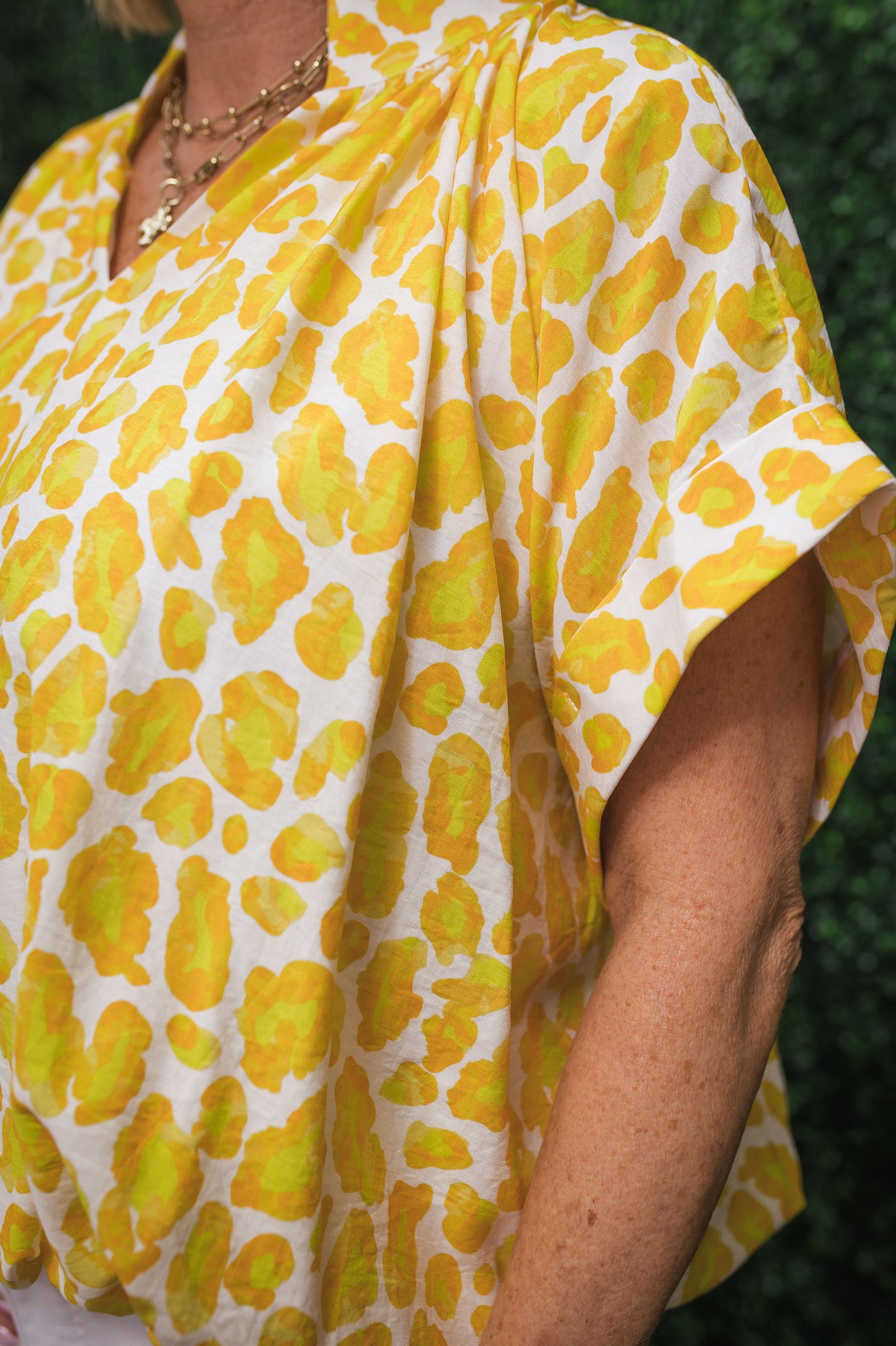 Leopard Print Cap Sleeve
