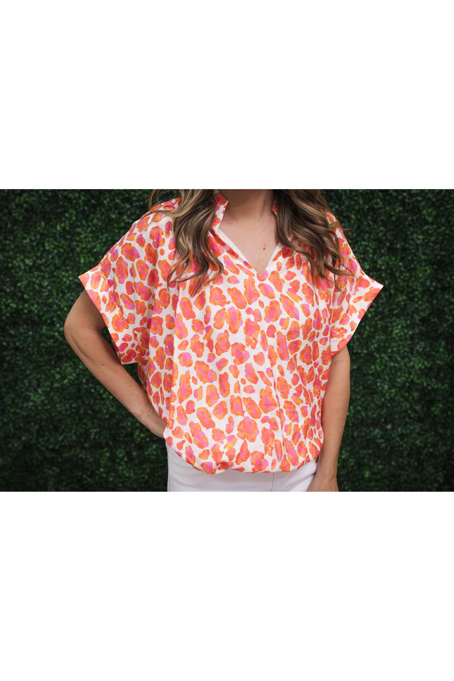 Leopard Print Cap Sleeve