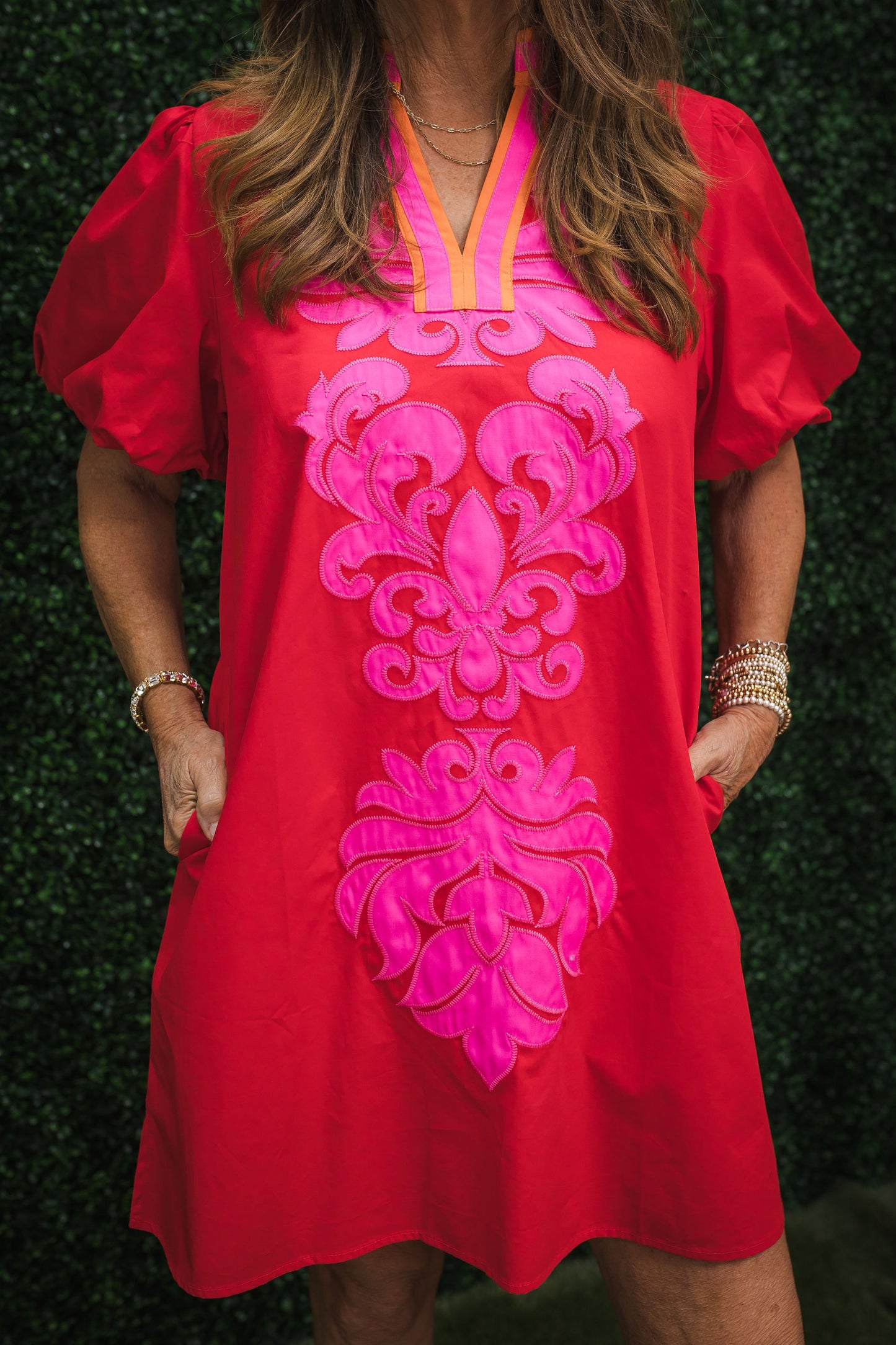 Melanie Baroque Applique Dress