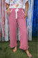 Ruffle Detail Gingham Pants