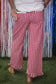 Ruffle Detail Gingham Pants