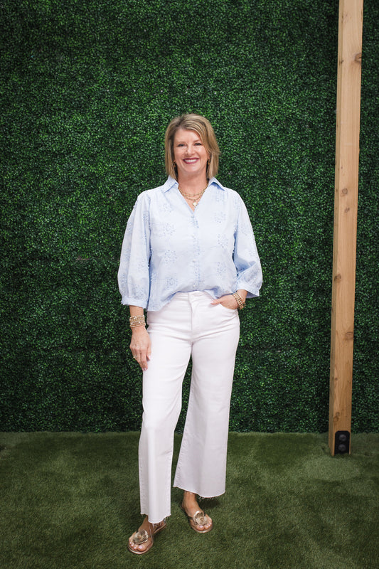 Darla Floral Embroidered Top