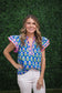 Shaun Floral Print Flutter Sleeve