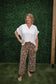 Toffee & Cream Embroidered Pants