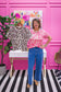 Dawn Leopard Sequin SS Sweater