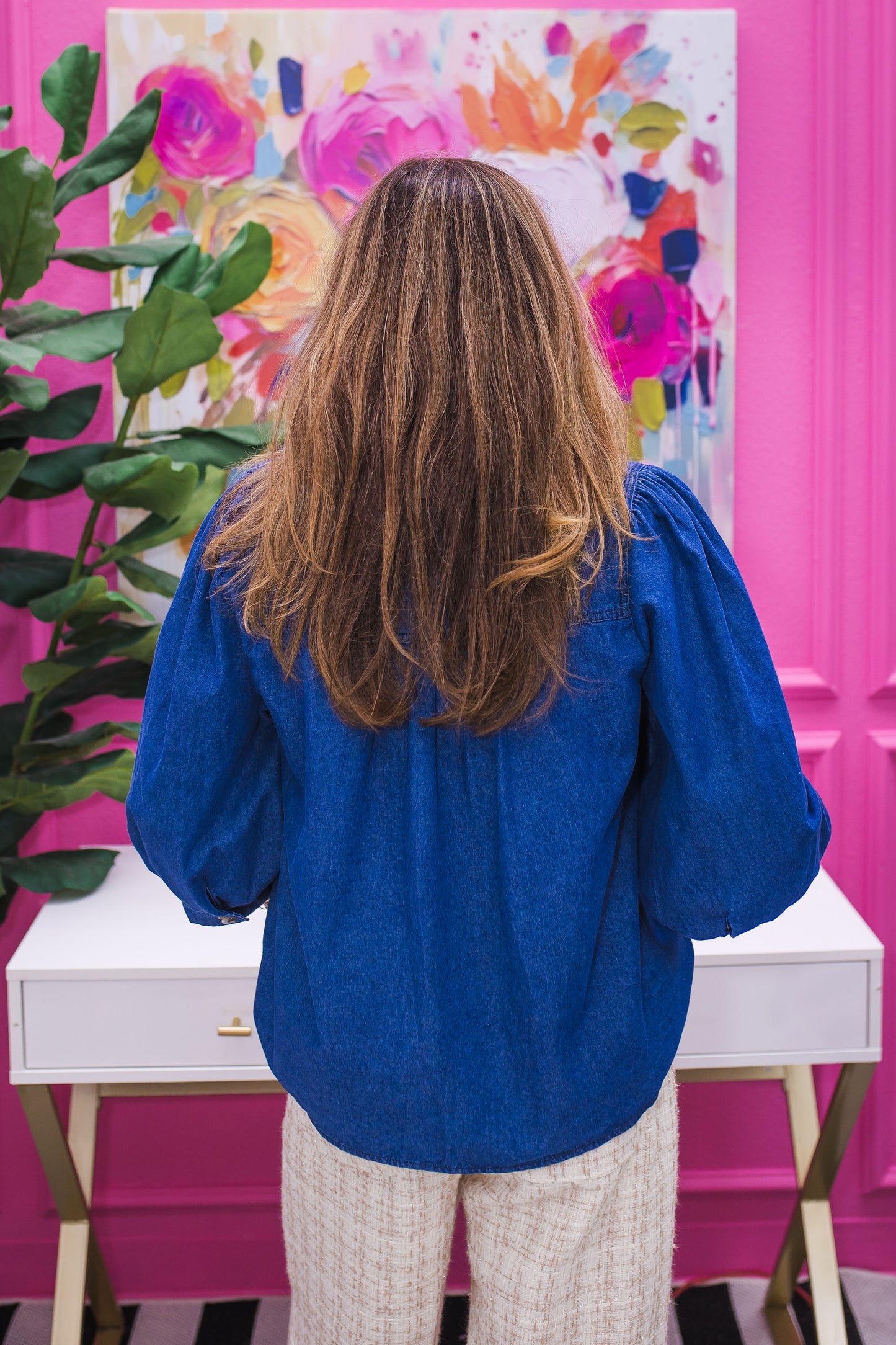 Leah Denim Button Up