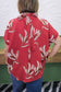 Embroidered Floral Mock Neck Dolman Sleeve Top