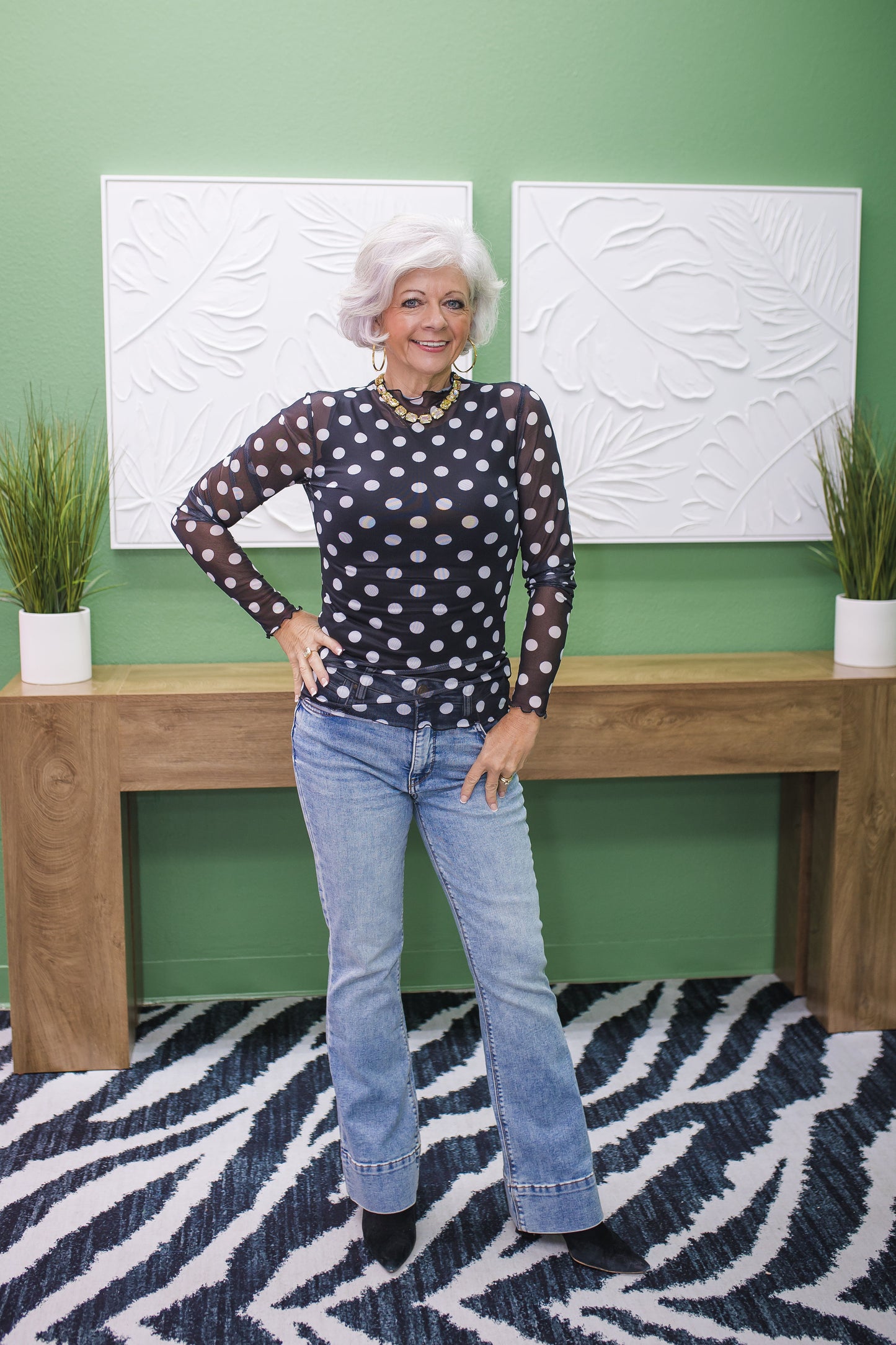 Spot On Mesh Top