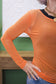 Orange Mesh Top