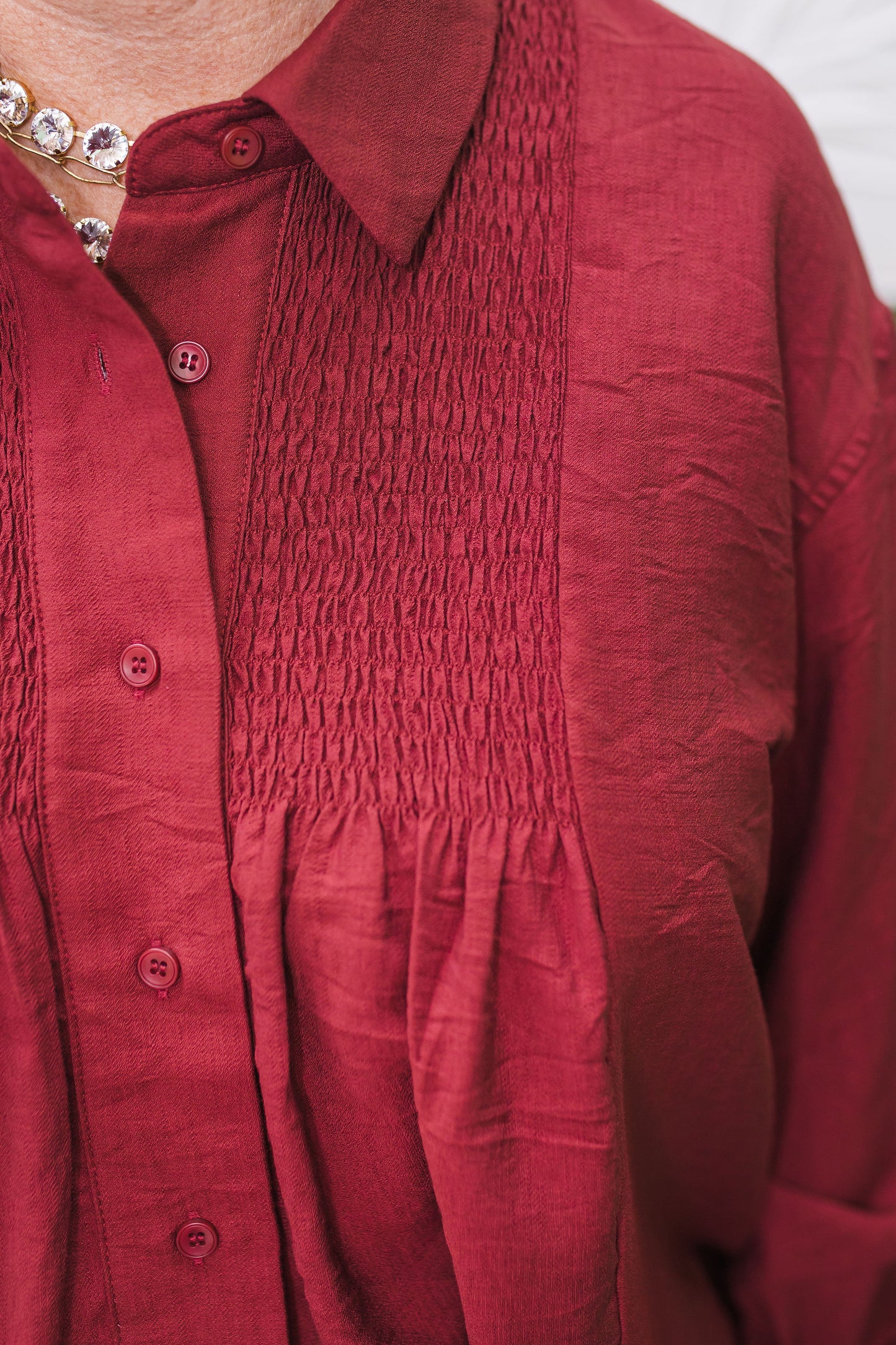 Sharon Smocked Detail Blouse