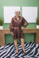 Gwen Metallic Dress w/Tie