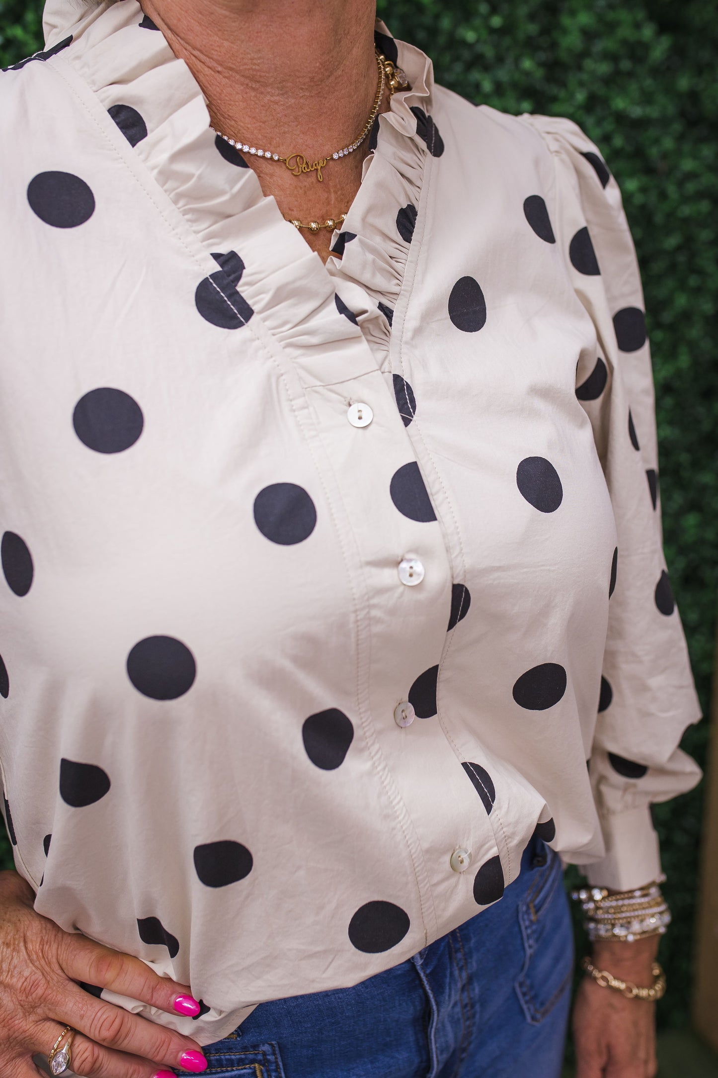 Savannah Polka Dot Blouse