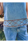 Embroidered Denim Tank & Wide-Leg Pants Set