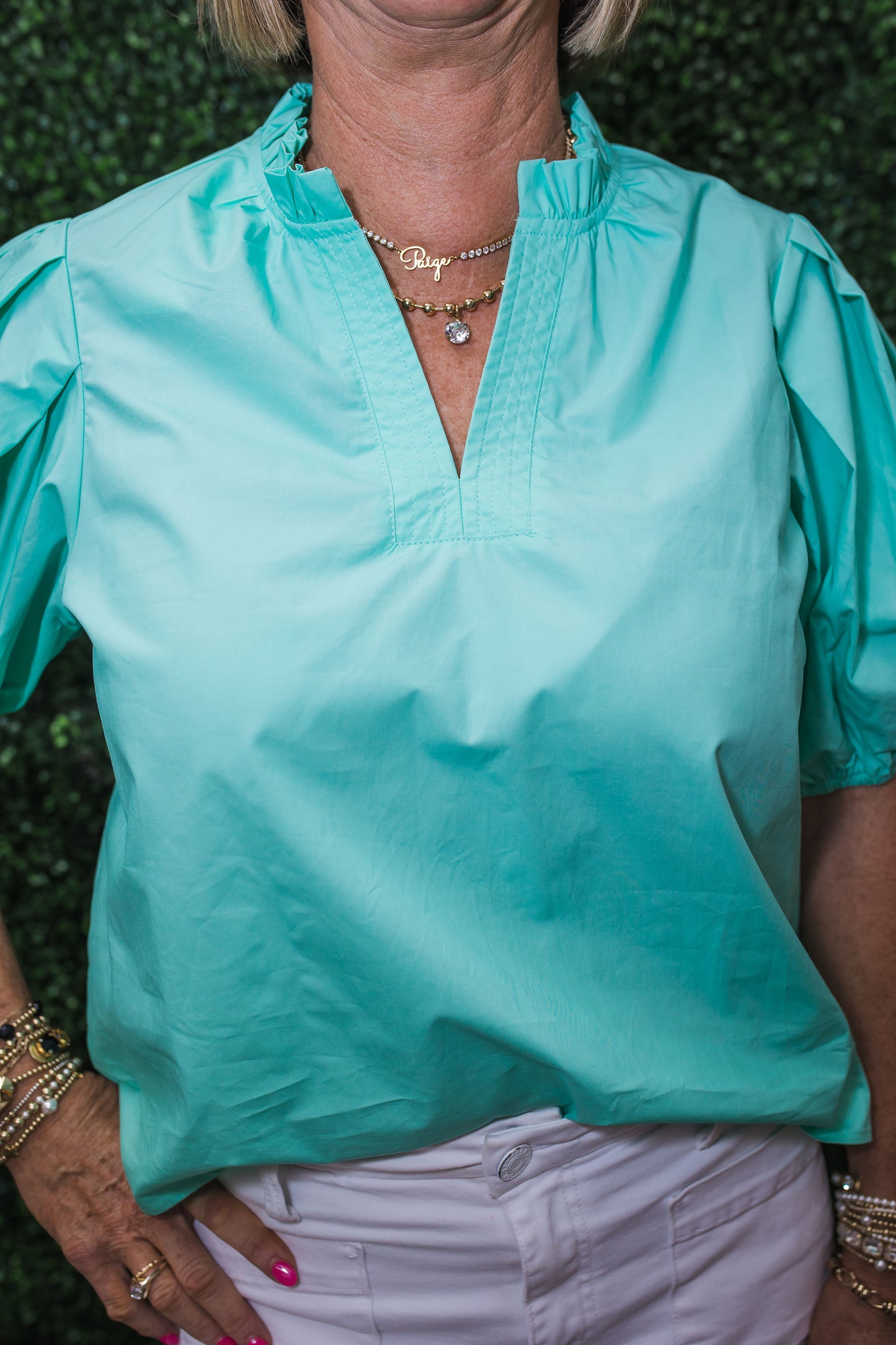 Brooklyn Solid Woven Blouse