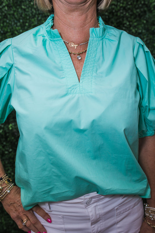 Brooklyn Solid Woven Blouse