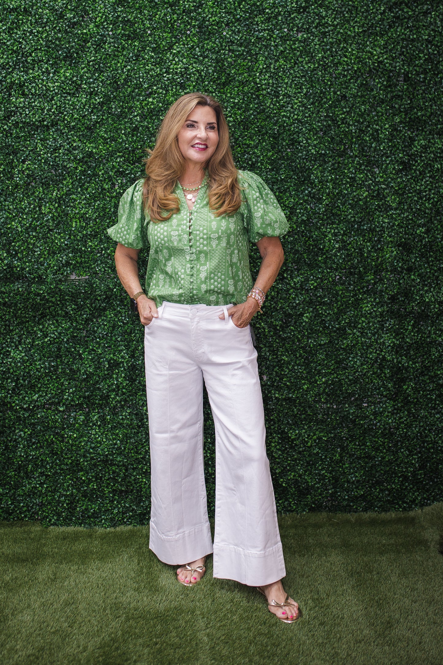 Greta Green Floral Blouse
