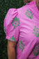 Bouquet Embroidered Button Up Blouse
