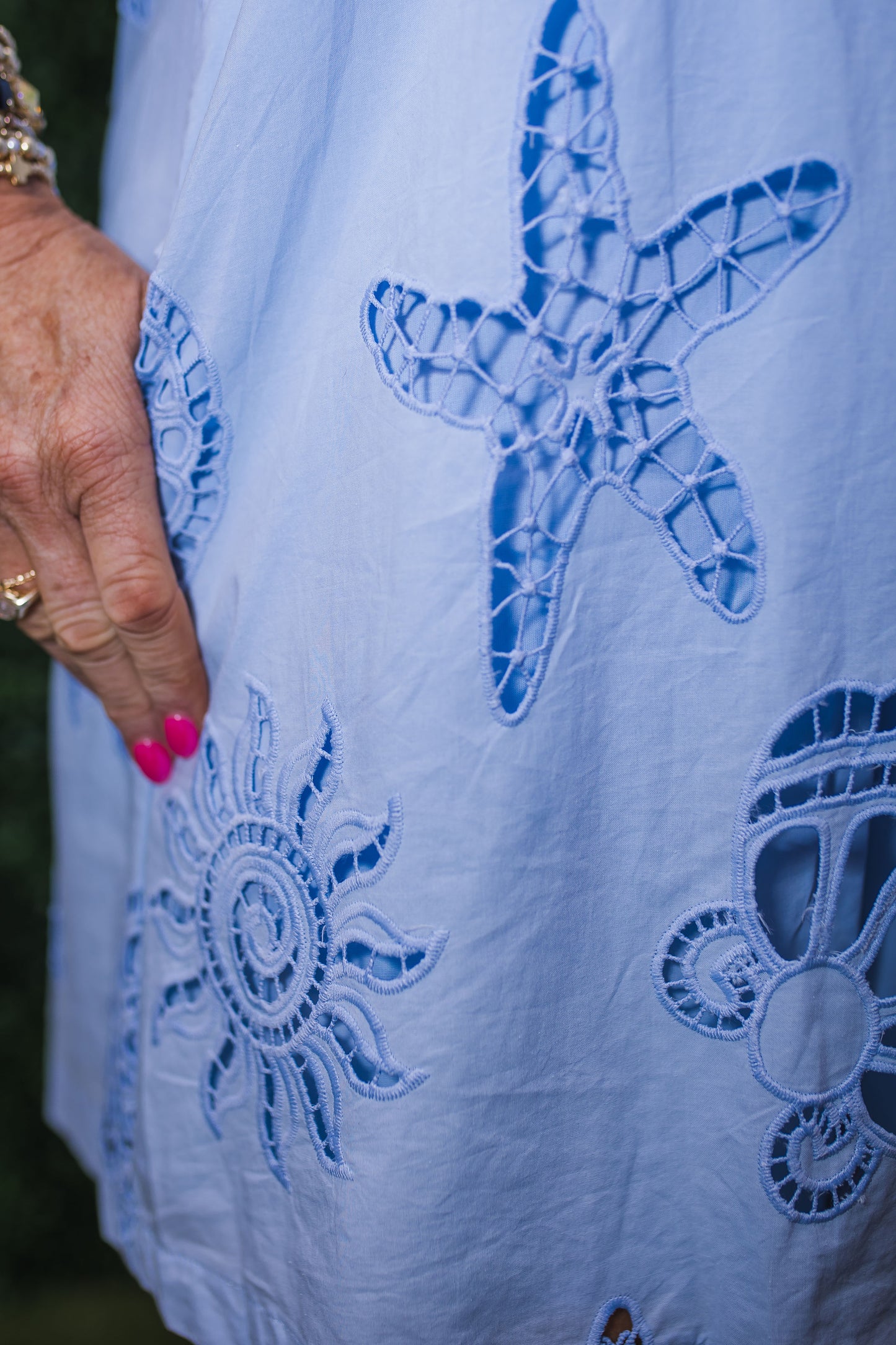 Blakely Tropical Eyelet Dress