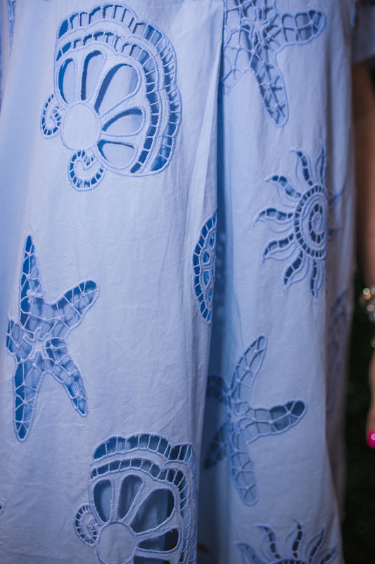 Blakely Tropical Eyelet Dress