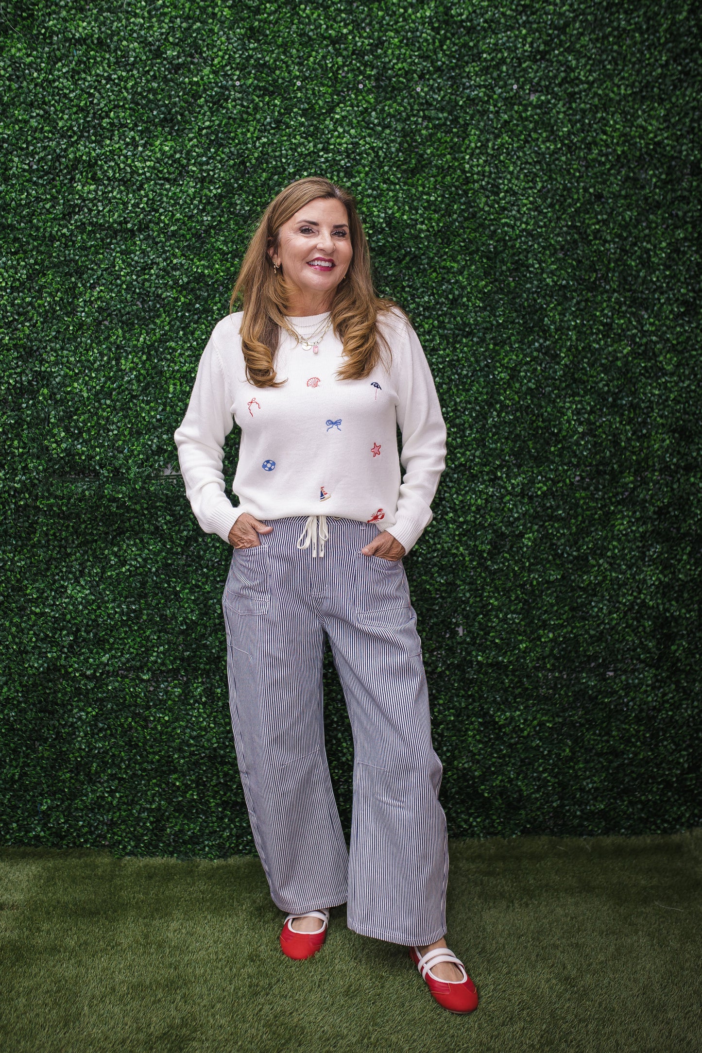 Midge Striped Barrel Pants