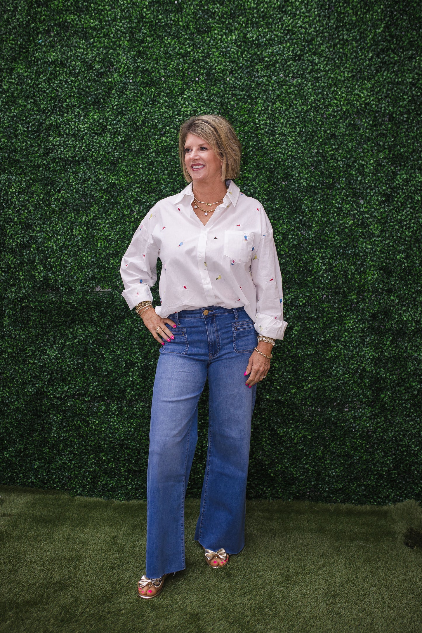 Katie Cocktail Button Up Shirt