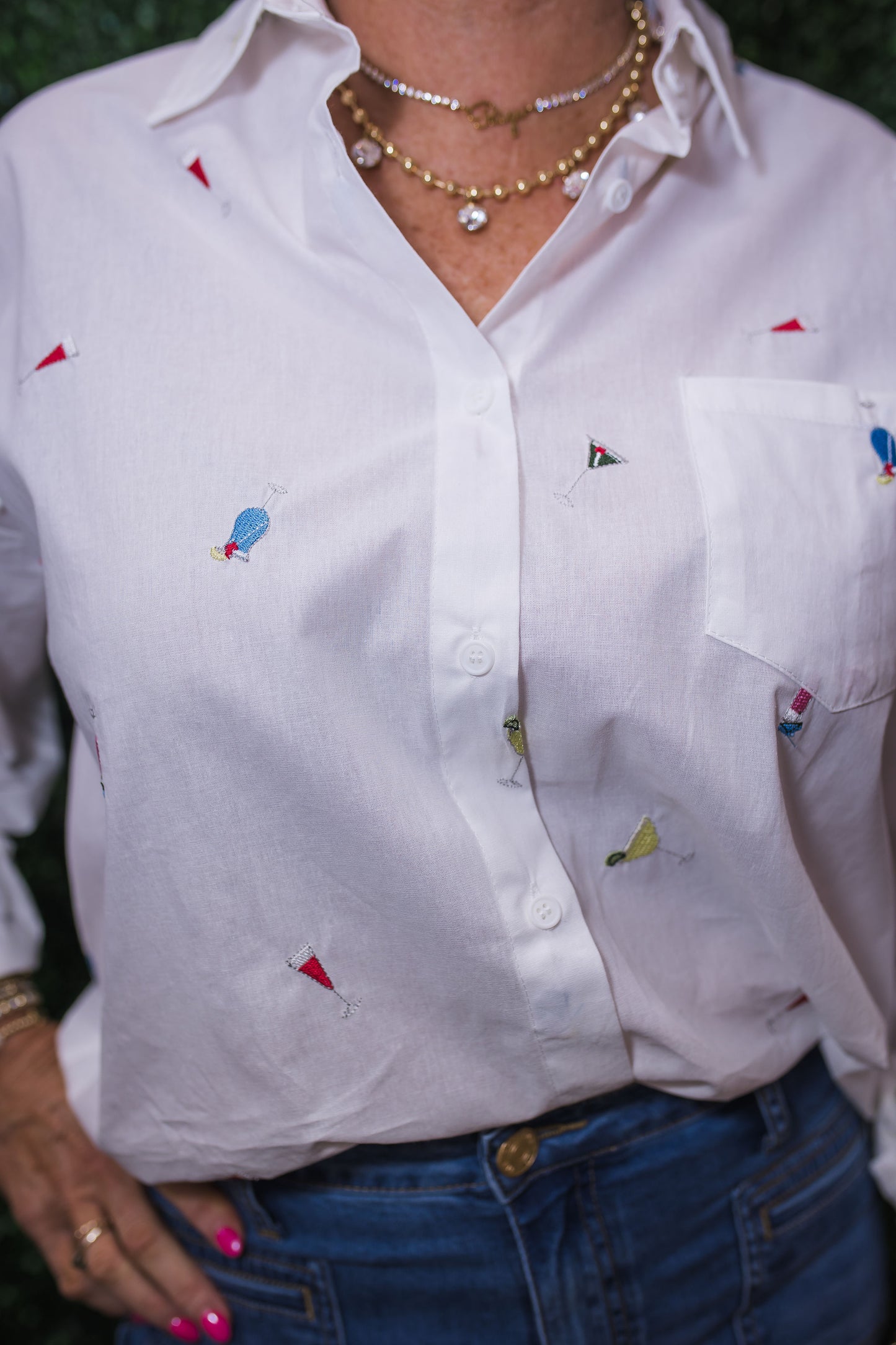 Katie Cocktail Button Up Shirt