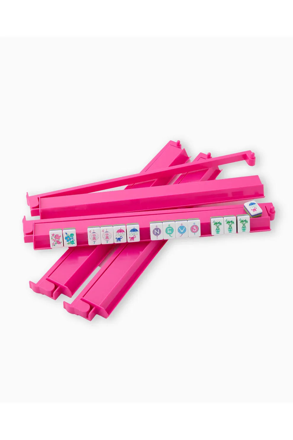 Hot Pink Mahjong Rack and Pusher Set