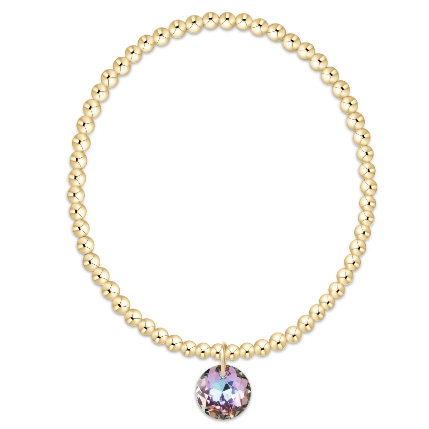 enewton 3mm Gold Reflection Birthstone Bracelets