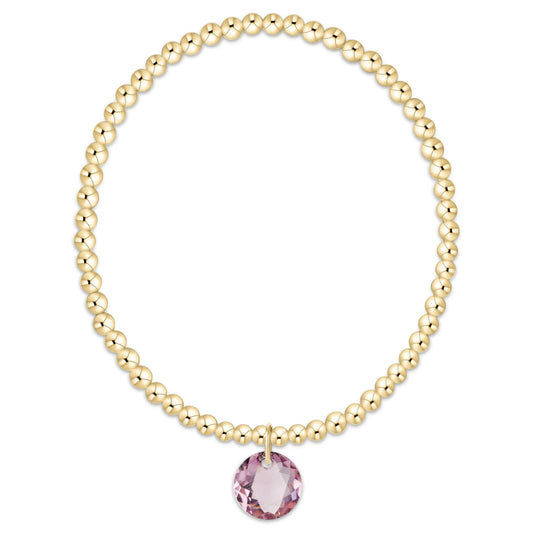 enewton 3mm Gold Reflection Birthstone Bracelets