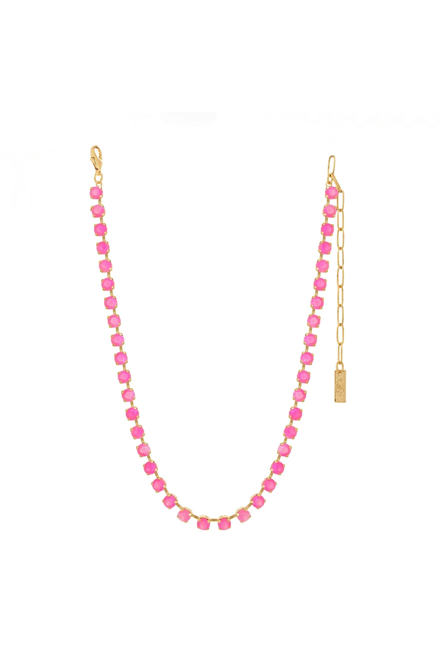 P Tova Sarina Necklace Electric Pink Ignite Frost
