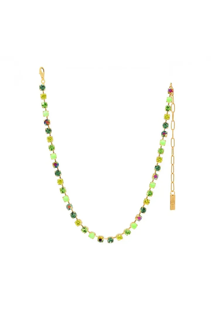 Sarina Necklace in Green Mix