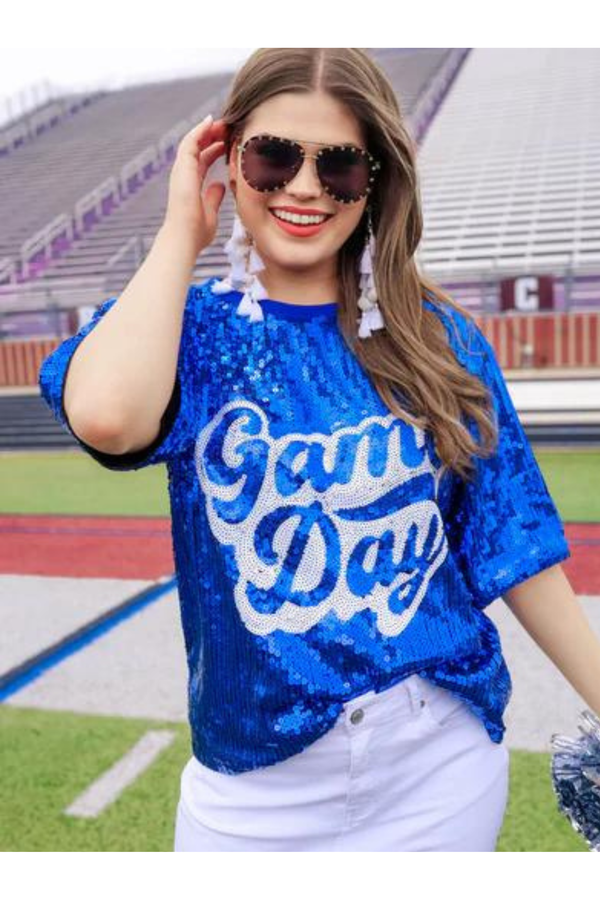 Sequin Game Day Top