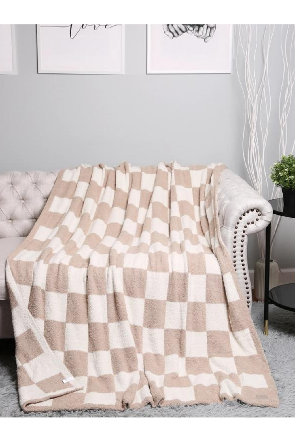 Checkered Print Blanket