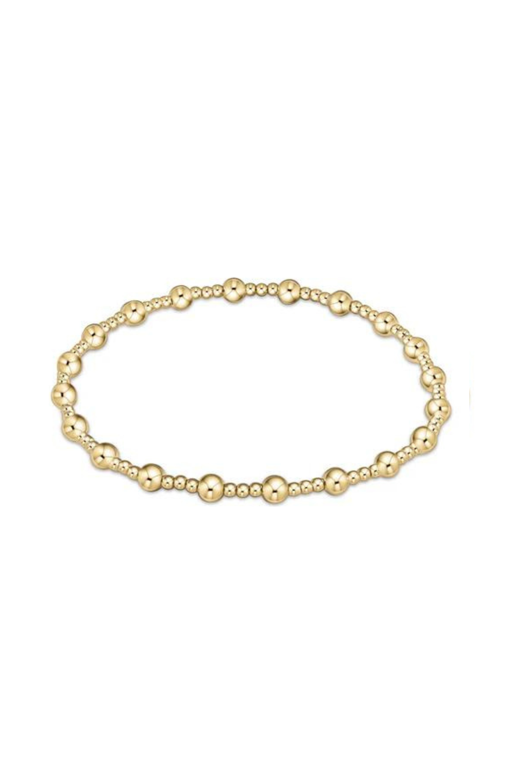 Classic Sincerity Pattern 4mm Bead Bracelet Gold