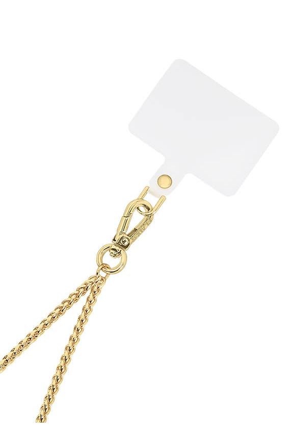 Gold Wheat Braid Chain Phone Crossbody