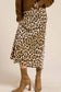 Satin Long Panel Leopard Skirt