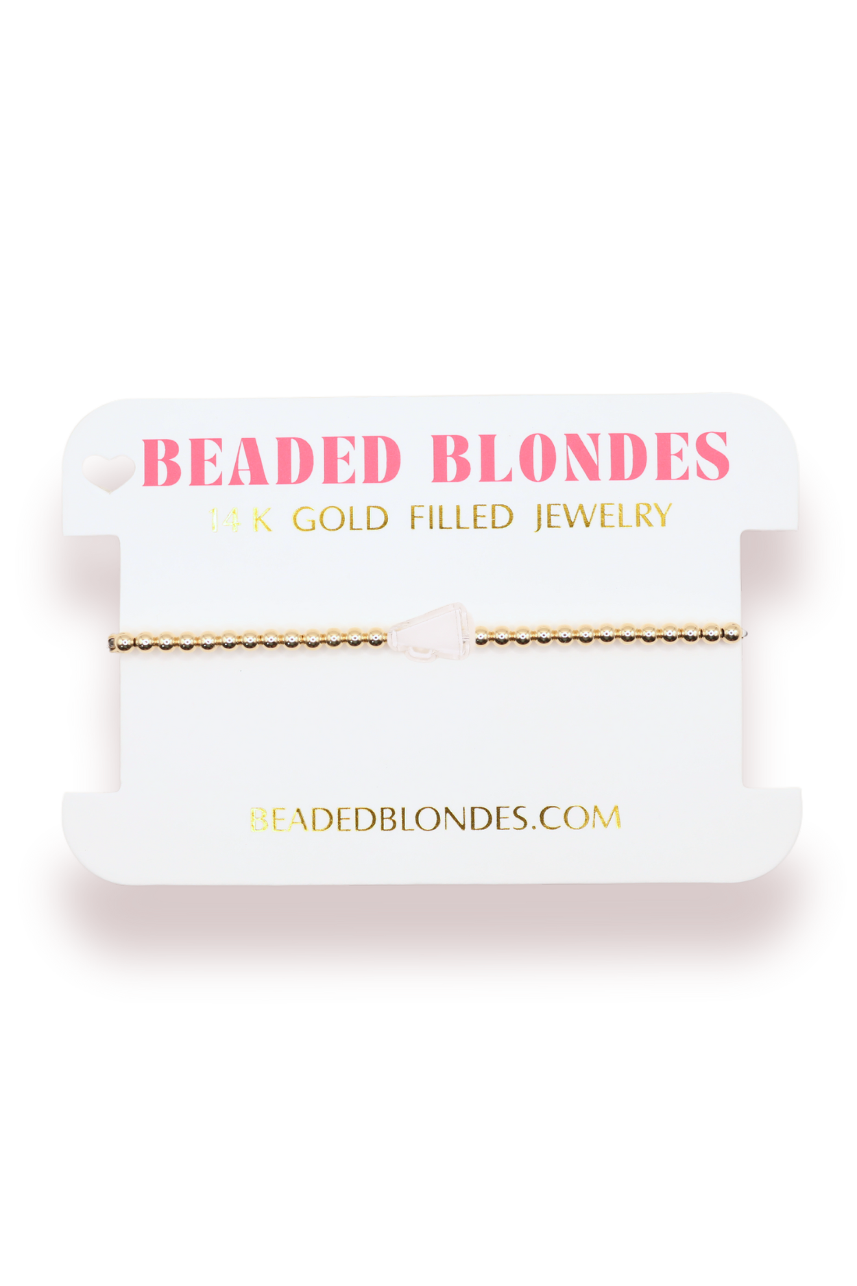 BB Megaphone Cheer Bracelet on Gold