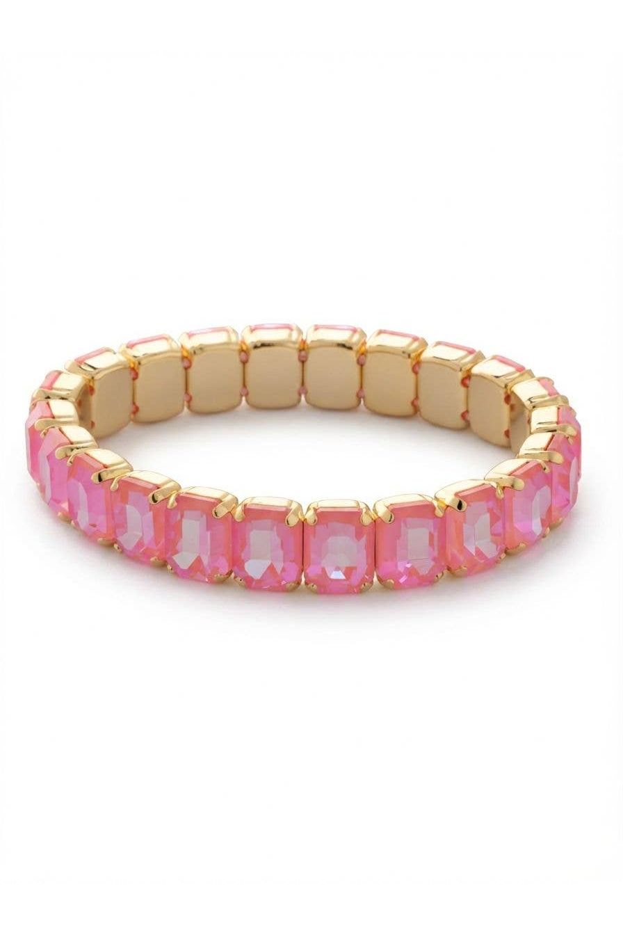 7 inch Octavia Stretch Bracelet - Pink
