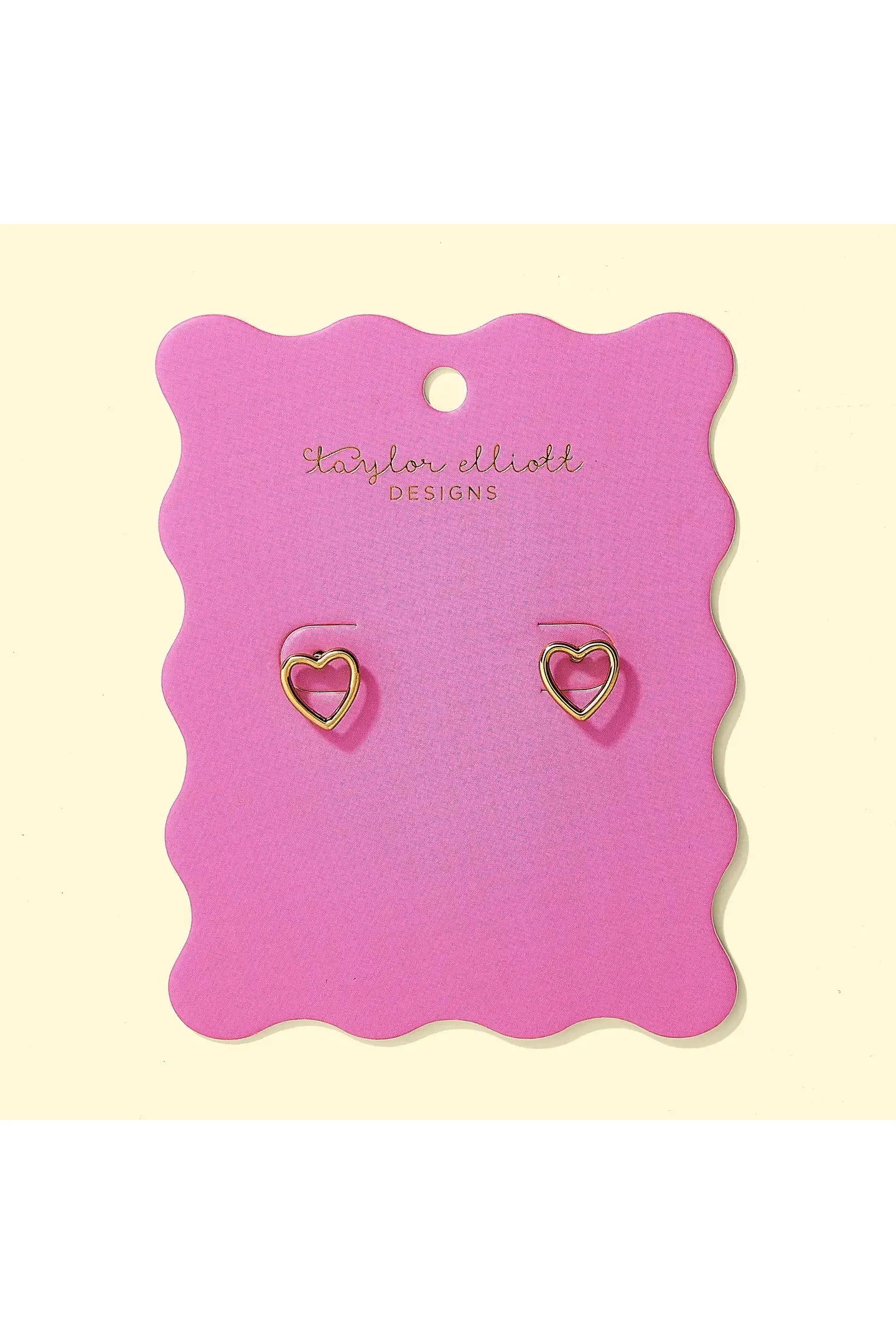 Louisa Gold Plated Heart Studs