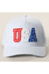 USA Letter Patch Striped Trucker Hat