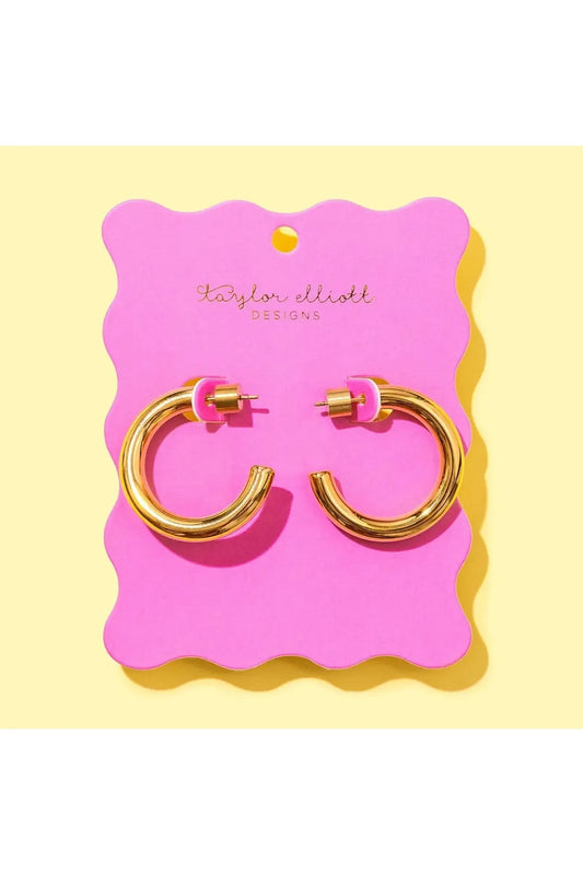 Terry Hoop Earrings - Medium