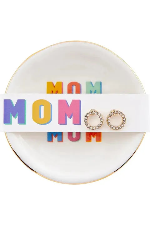 Mom Trinket Tray & Earring Set