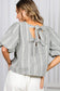 Bow Accent Feminine Plaid Blouse