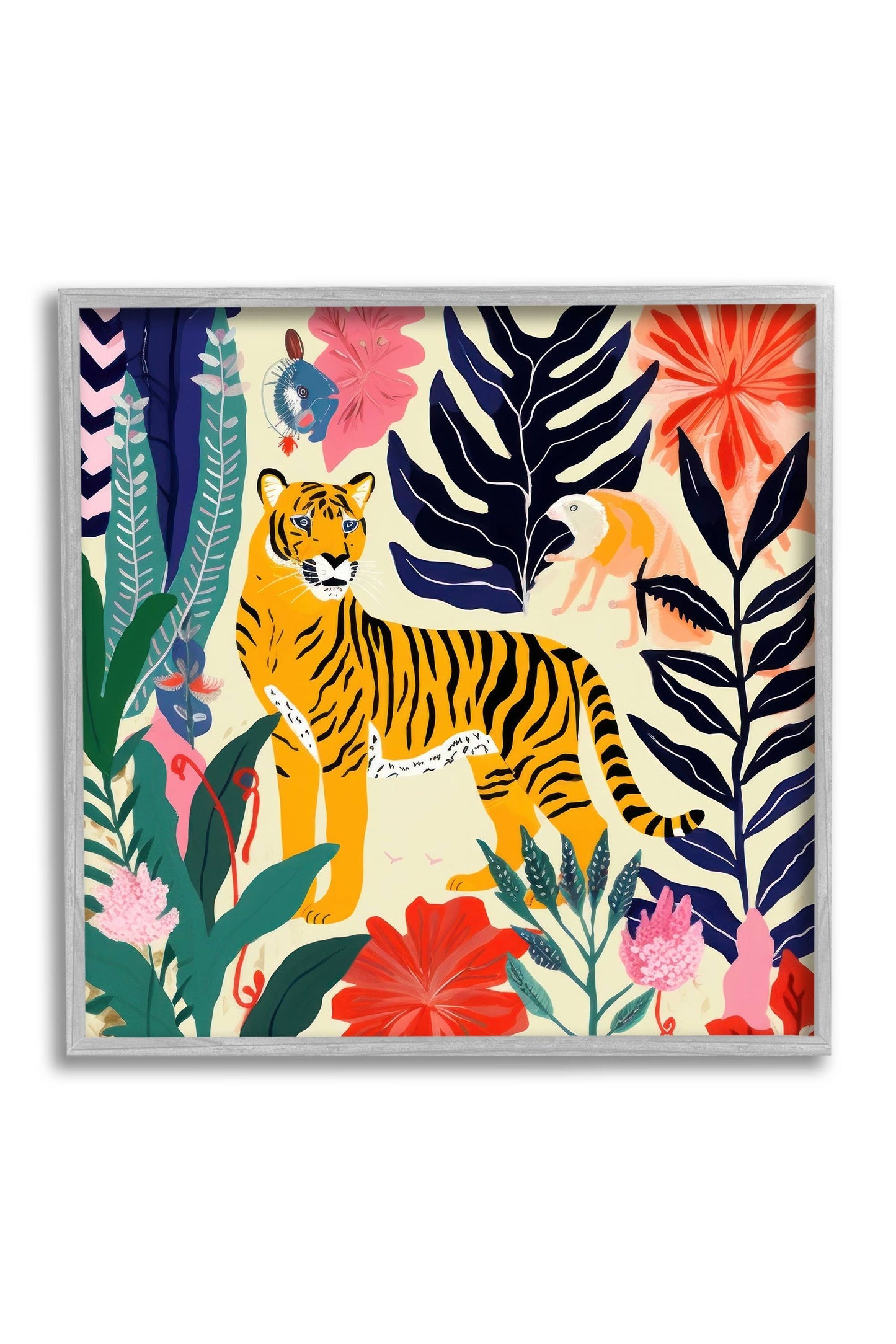 Tiger & Abstract Creatures Framed