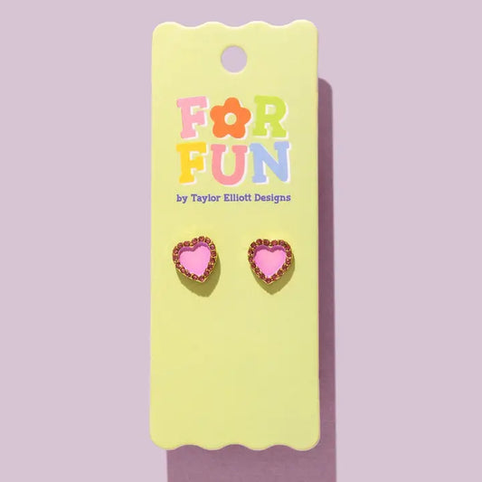 Harper Purple Heart Studs