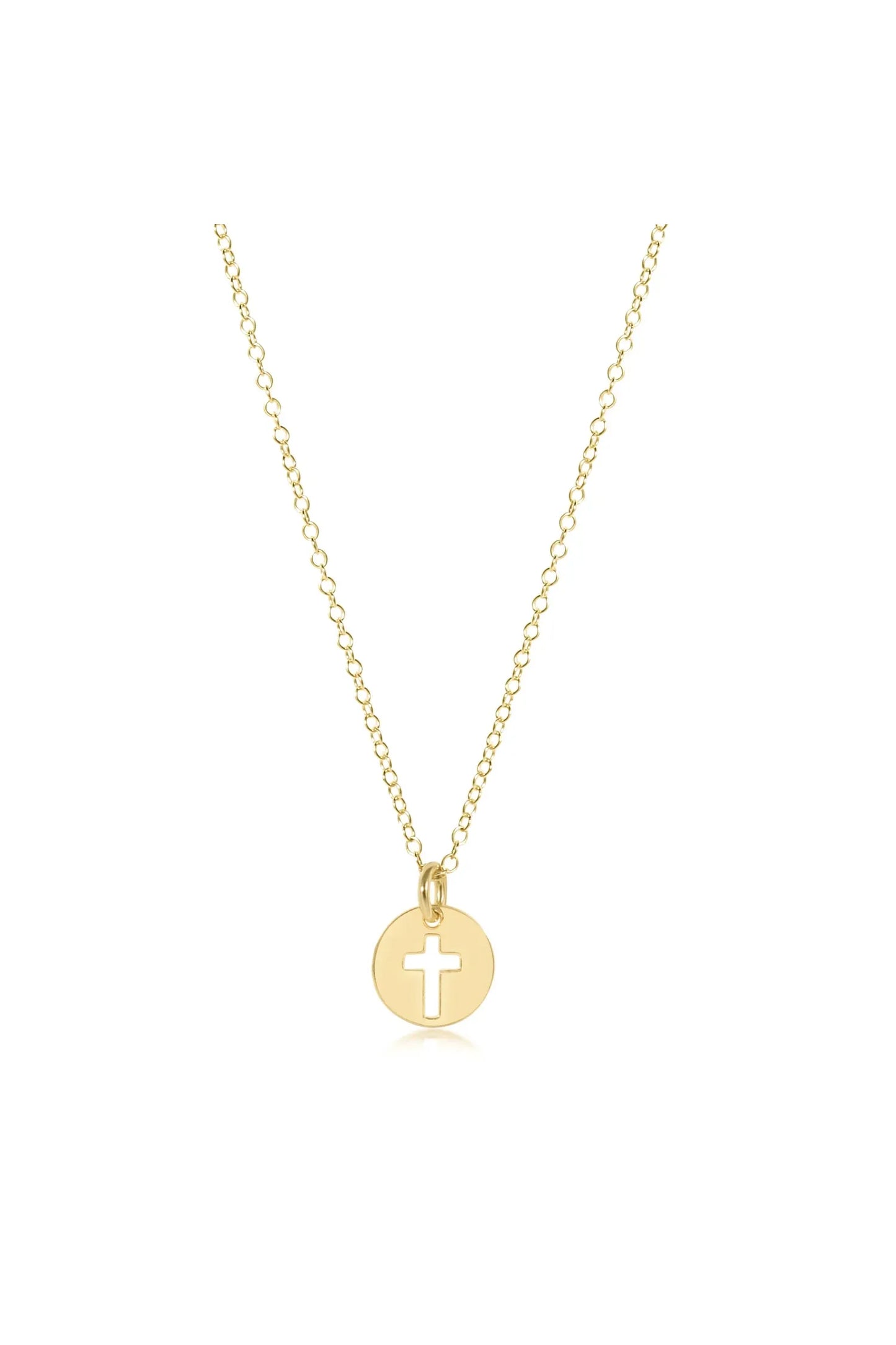 16" Necklace-Gold-Blessed Small Gold Disc✔️