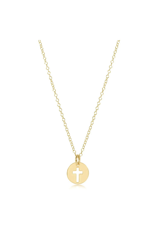16" Necklace-Gold-Blessed Small Gold Disc✔️